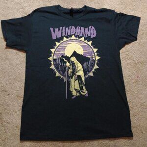 Doom Metal Wizard Moon Graphic T-Shirt Black